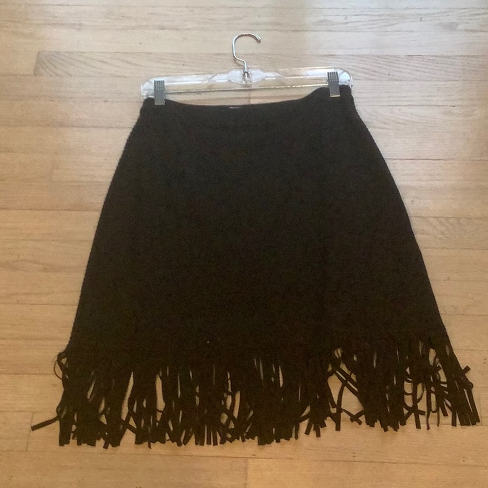 ADORE M laser cut fringe microfiber “Suede” Skirt